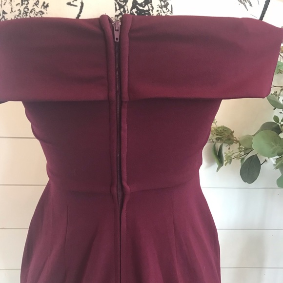 SPEECHLESS Maroon Off-Shoulder Dress - junior 5 - Picture 6 of 8